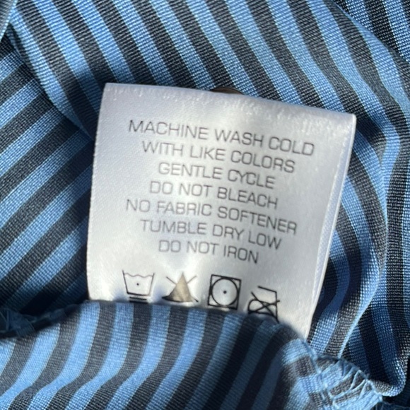 Southern Point Men's Blue Striped Performance Polo Shirt - Picture 8 of 8